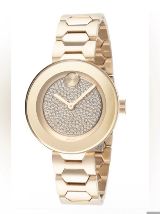 Movado Accessories - Movado Women's Gold Crystal Pavé Dial Bracelet Watch